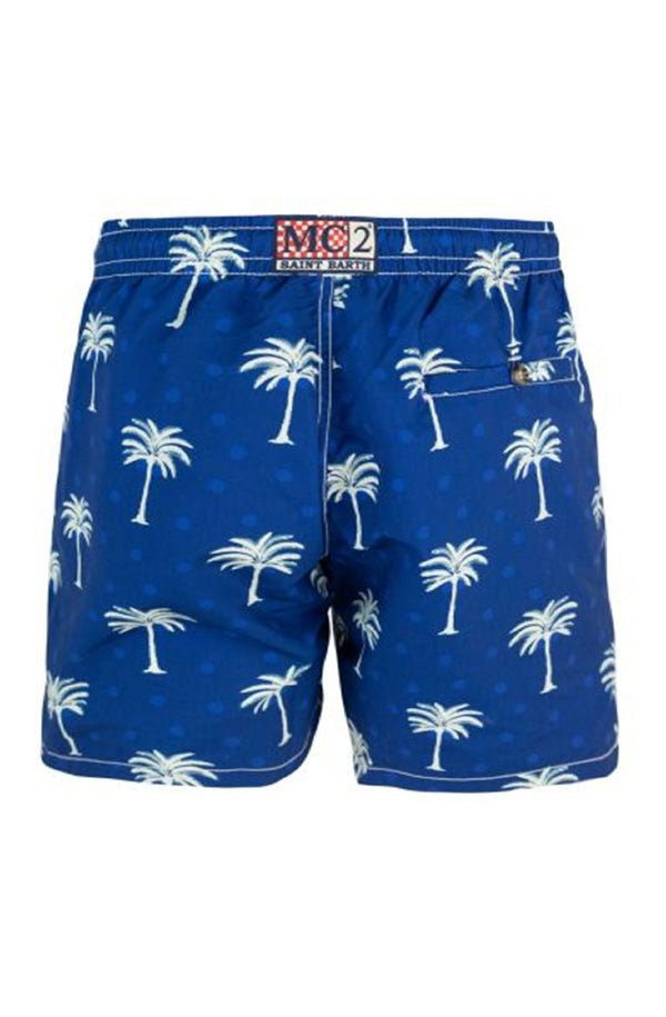 MC2 SAINT BARTH Men Swim Shorts Caprese Palm Tree