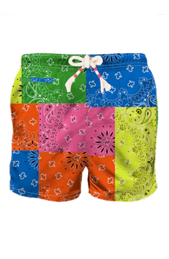 MC2 SAINT BARTH Men Swim Shorts Caprese Bandanna Round