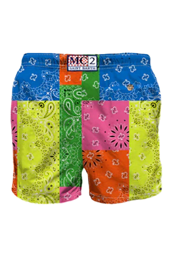 MC2 SAINT BARTH Men Swim Shorts Caprese Bandanna Round