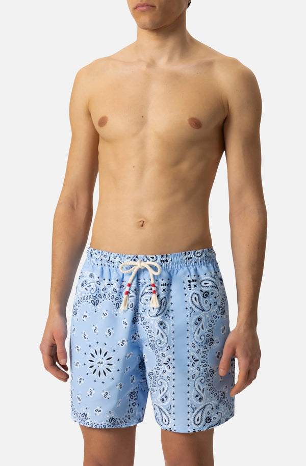 MC2 SAINT BARTH Men Swim Shorts Caprese Bandanna Round