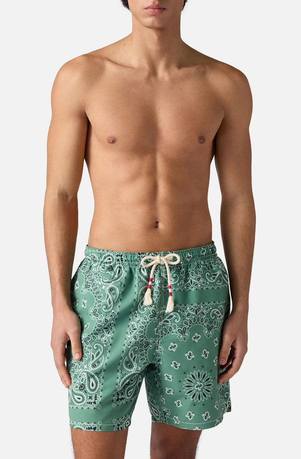 MC2 SAINT BARTH Men Swim Shorts Caprese Bandanna Round
