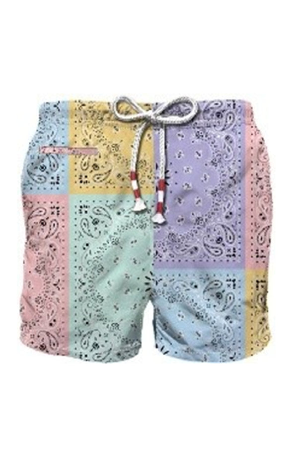MC2 SAINT BARTH Men Swim Shorts Caprese Bandanna Round