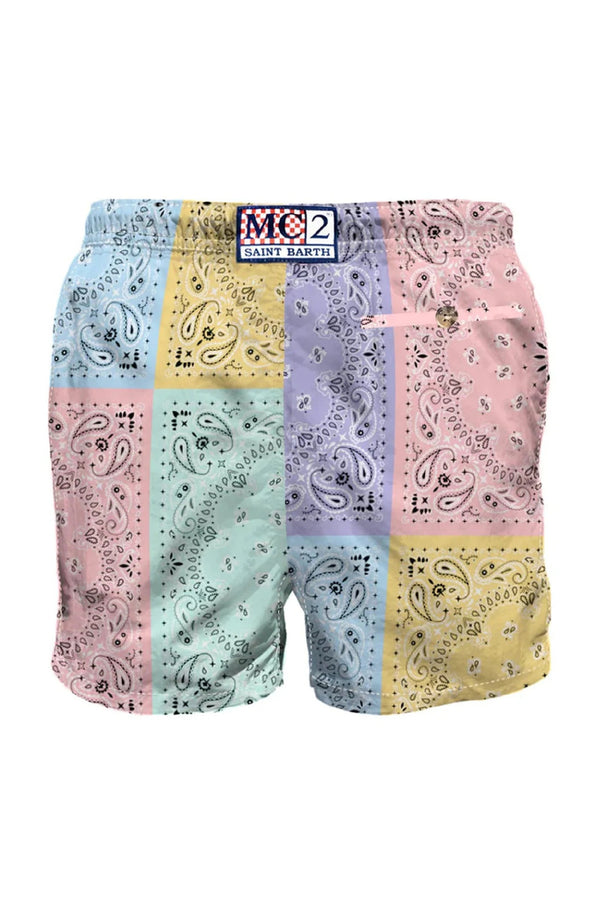 MC2 SAINT BARTH Men Swim Shorts Caprese Bandanna Round