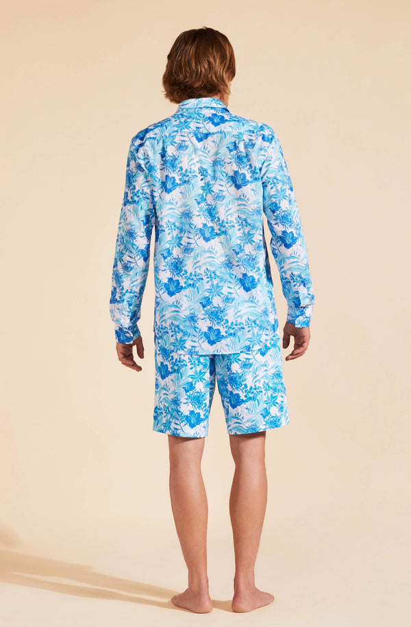 VILEBREQUIN Unisex Cotton Voile Lightweight Shirt Tahiti Flowers