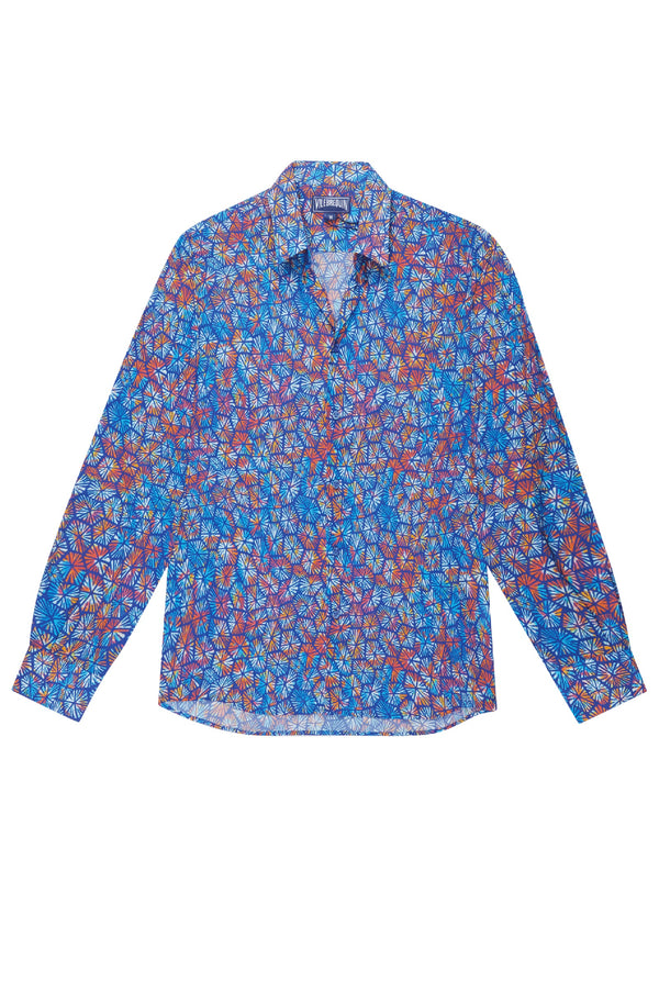 VILEBREQUIN Unisex Cotton Voile Lightweight Shirt Carapaces Multicolored
