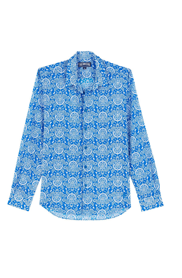 VILEBREQUIN Unisex Voile Lightweight Shirt Tribal Turtles