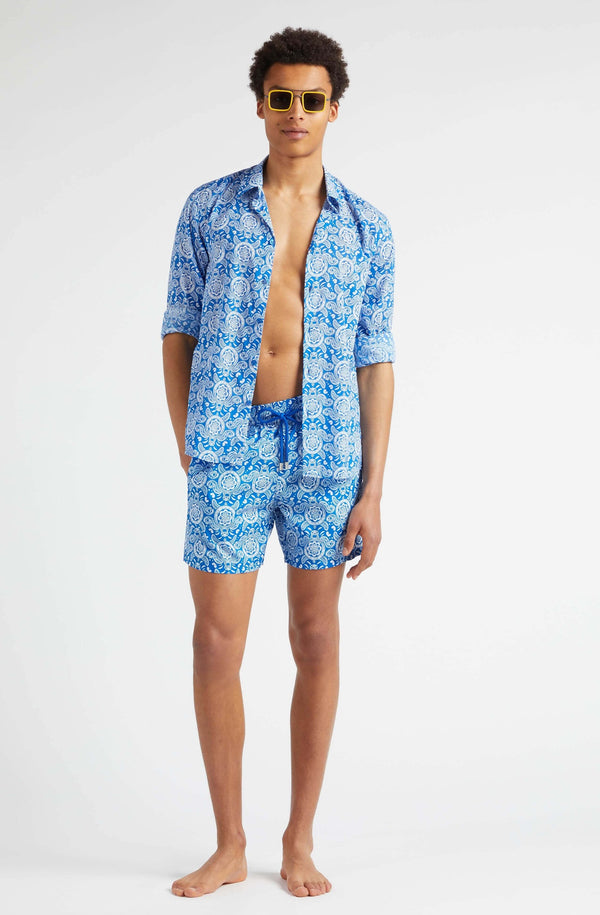 VILEBREQUIN Unisex Voile Lightweight Shirt Tribal Turtles