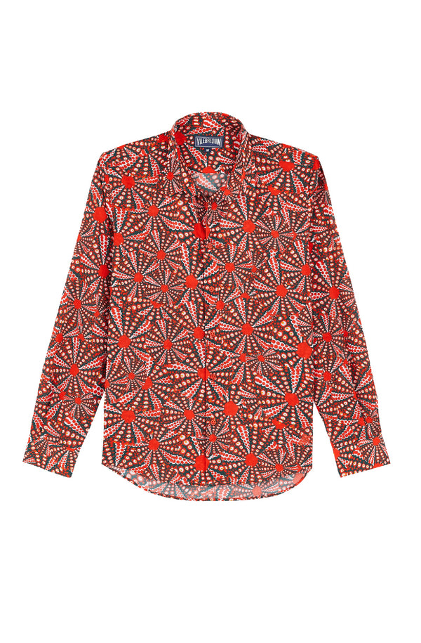 VILEBREQUIN Men Cotton Voile Lightweight Shirt Oursinades