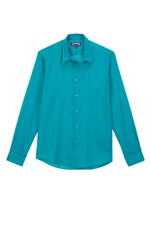VILEBREQUIN Unisex Cotton Voile Lightweight Shirt Solid