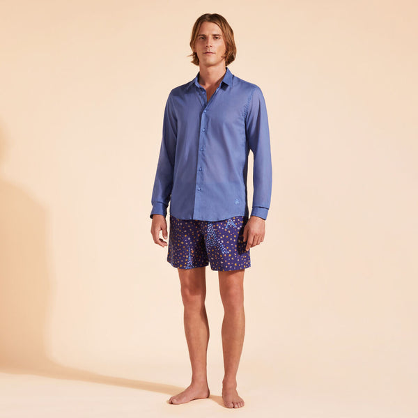 VILEBREQUIN Unisex Cotton Voile Lightweight Shirt Solid