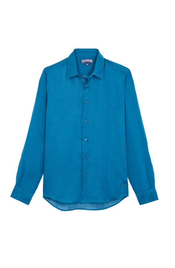 VILEBREQUIN Men Cotton Voile Lightweight Shirt Solid