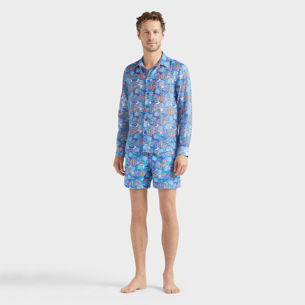 VILEBREQUIN Men Ramie Shirts Fishy Vibes