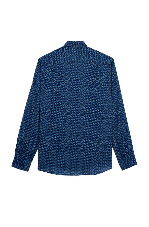 VILEBREQUIN Unisex Organic Cotton Voile Shirt Fish Net