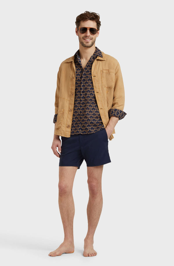 VILEBREQUIN Men Cotton Voile Shirts Turtles Chains