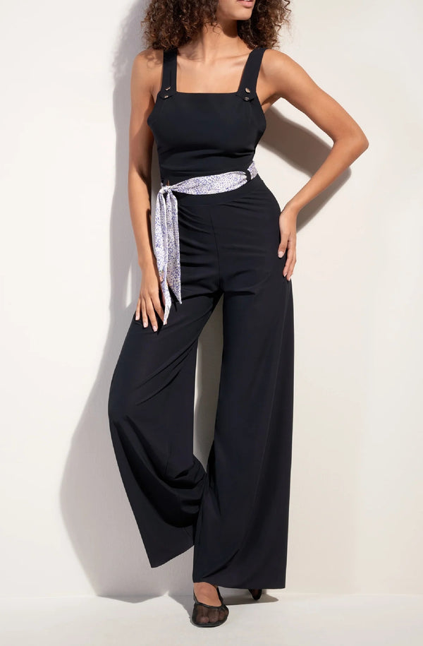 PAIN de SUCRE Women Cira Black Fitted Waist Dungarees