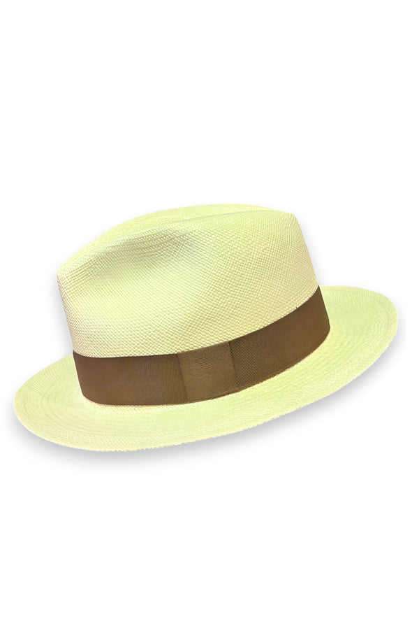 RONNEL Men City Model Natural with Brown Band Hat
