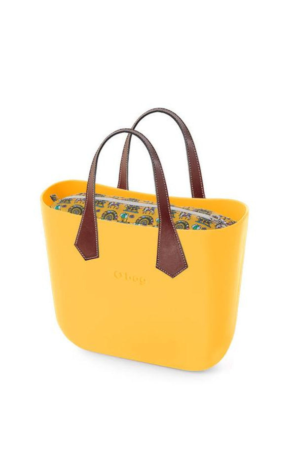 O BAG Women Mini XL Extra Light with Zip Inner Bag Luna Park and Handles in Eco Leather