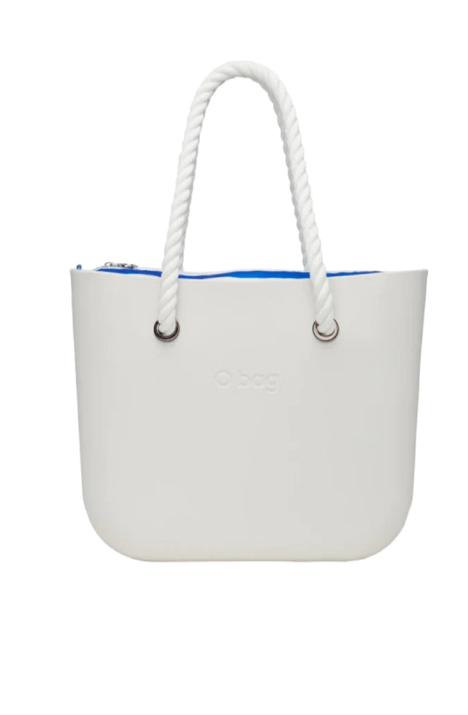 O BAG Classic XL Extralight® with Canvas Fabric Inner Bag & Long Rope Handles - White