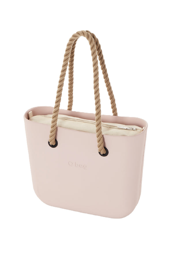 O BAG Women Mini XL EXTRALIGHT® with Fabric Inner Bag and Long Rope Handles - Rose
