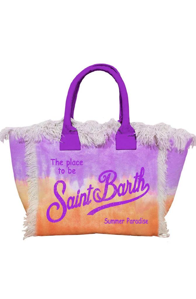 MC2 SAINT BARTH Colette Tie-Dye Cotton Canvas Handbag
