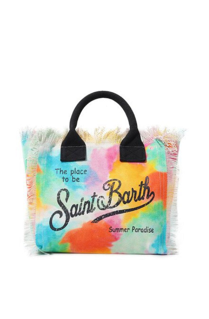 MC2 SAINT BARTH Colette Water Multicolor Cotton Canvas Handbag