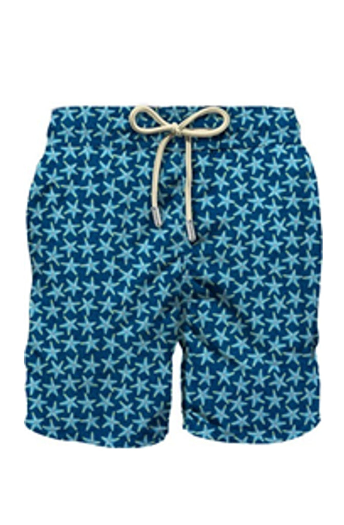 MC2 SAINT BARTH Men Swim Shorts Comfort Light Long Sea Pattern