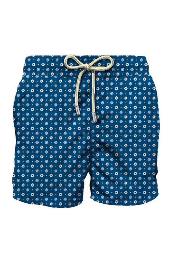 MC2 SAINT BARTH Men Comfort Light Swim Shorts Flower Tie Print