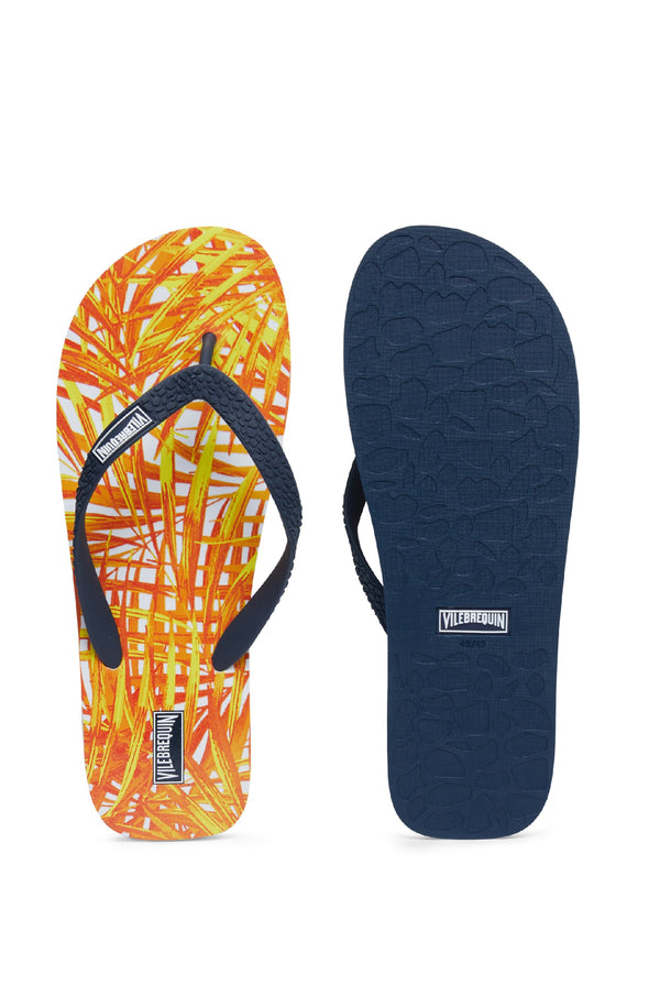 VILEBREQUIN Men Beach Flip Flops Palm Leaves