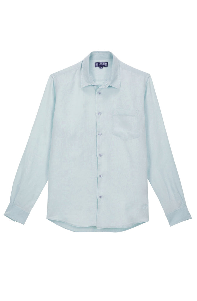 VILEBREQUIN Men Linen Shirt Mineral Dye