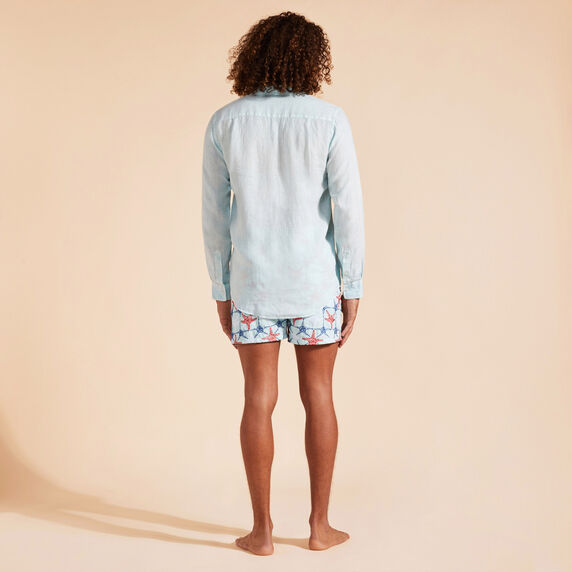 VILEBREQUIN Men Linen Shirt Mineral Dye