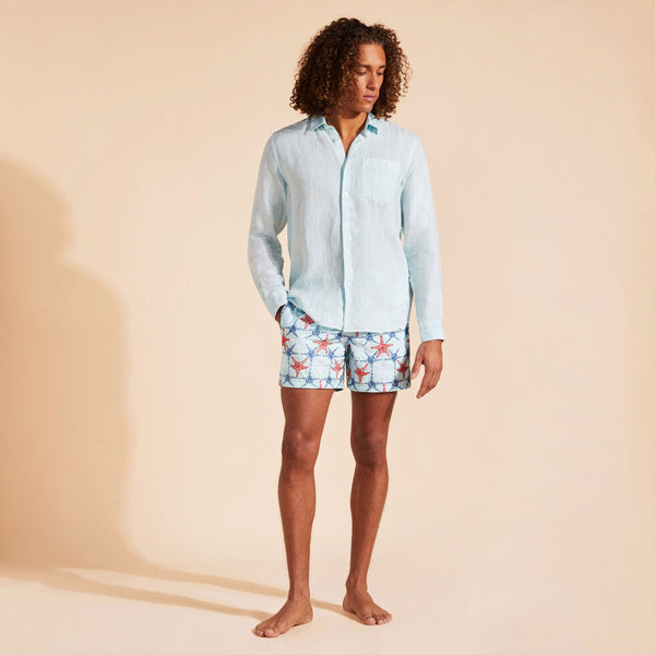 VILEBREQUIN Men Linen Shirt Mineral Dye