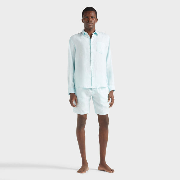 VILEBREQUIN Men Linen Shirt Natural Dye