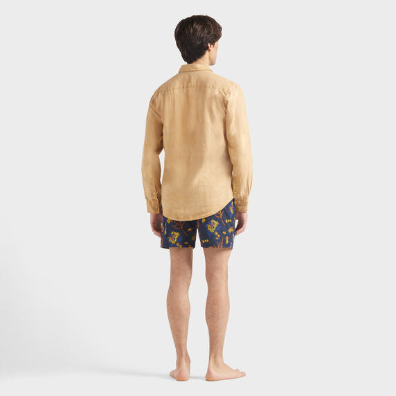 VILEBREQUIN Men Linen Shirt Natural Dye