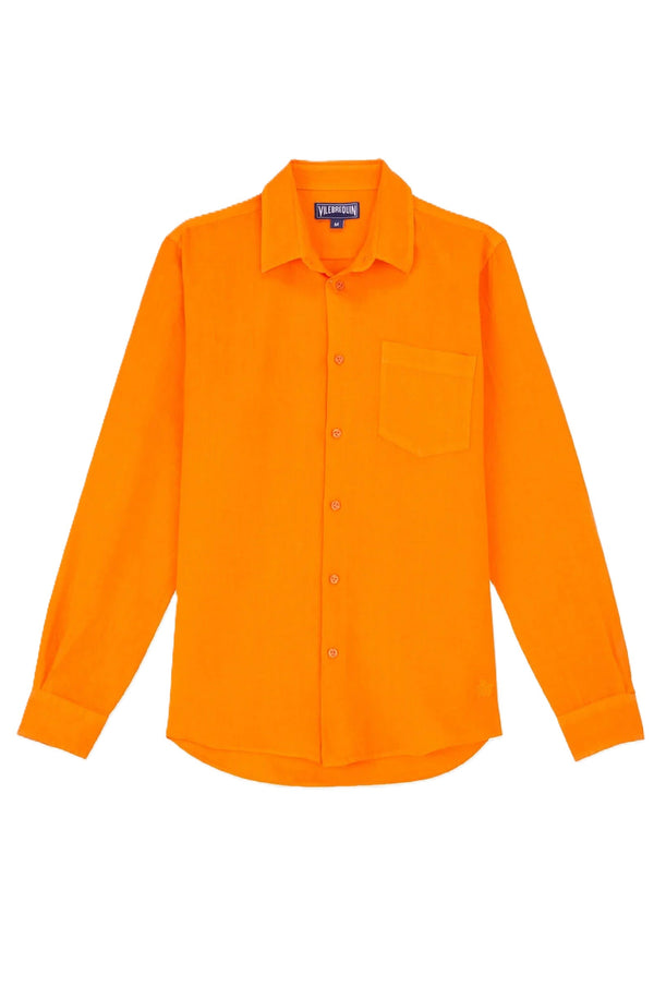 VILEBREQUIN Men Linen Shirt Natural Colors