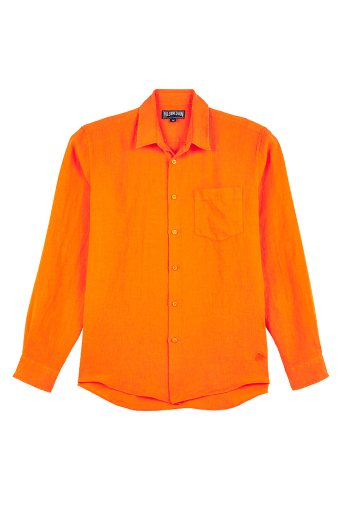 VILEBREQUIN Men Linen Shirt Solid