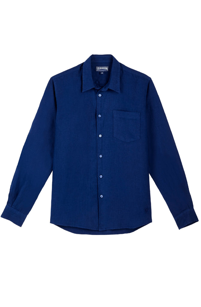 VILEBREQUIN Men Linen Shirt Solid