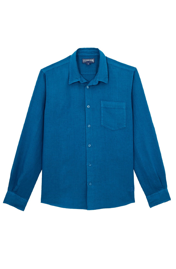 VILEBREQUIN Men Linen Shirt Solid