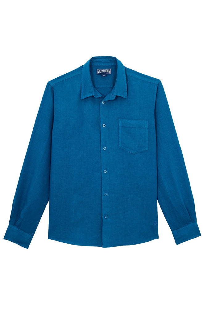 VILEBREQUIN Men Linen Shirt Solid