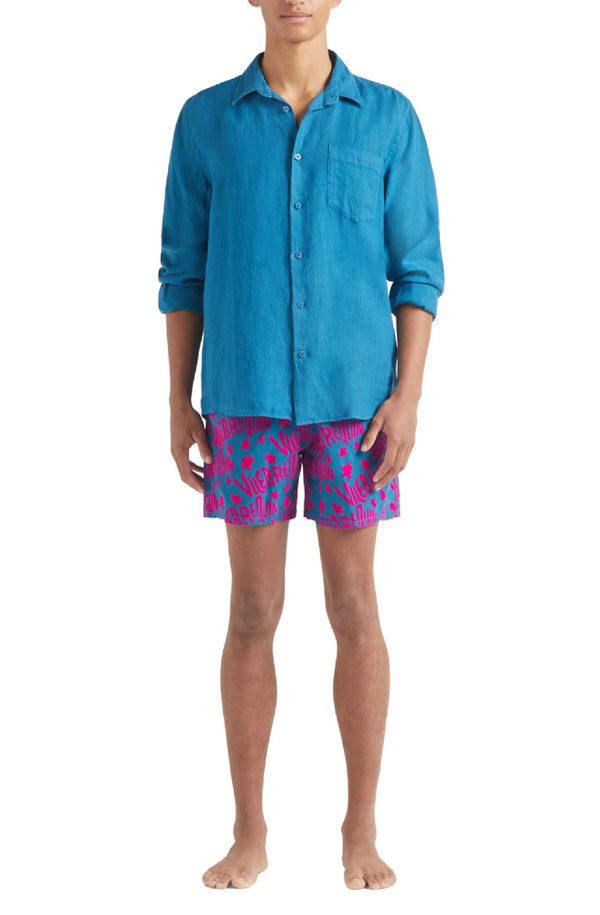 VILEBREQUIN Men Linen Shirt Solid