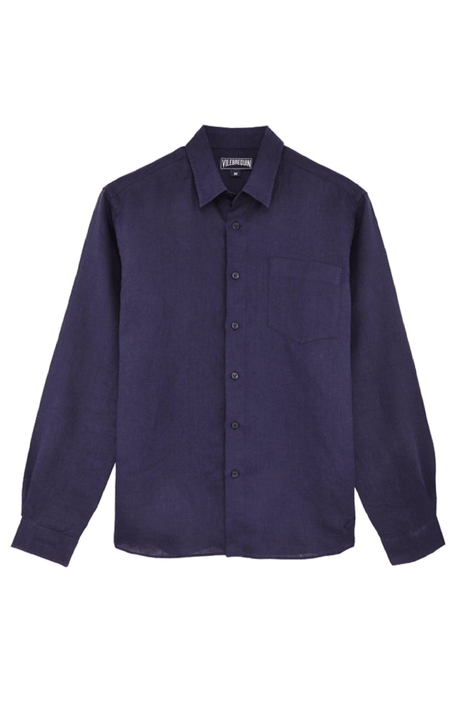 VILEBREQUIN Men Linen Shirt Solid
