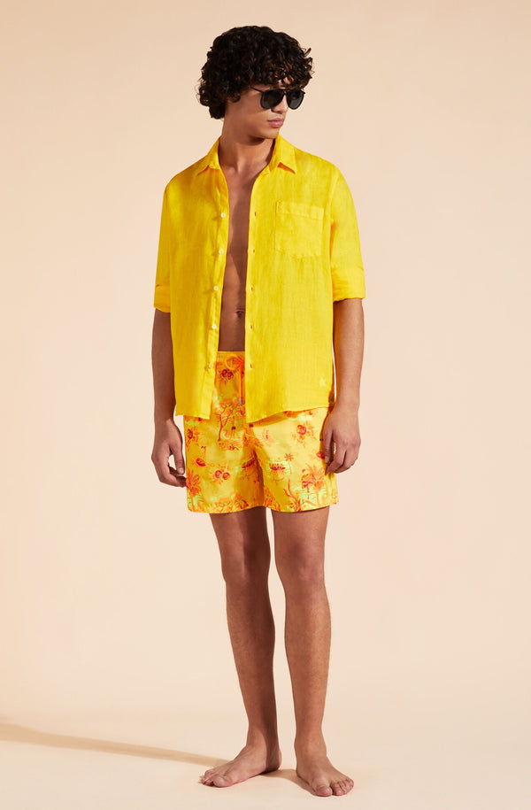 VILEBREQUIN Men Linen Shirt Solid