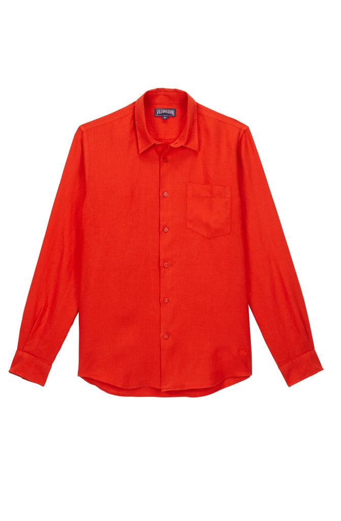 VILEBREQUIN Men Linen Shirt Solid