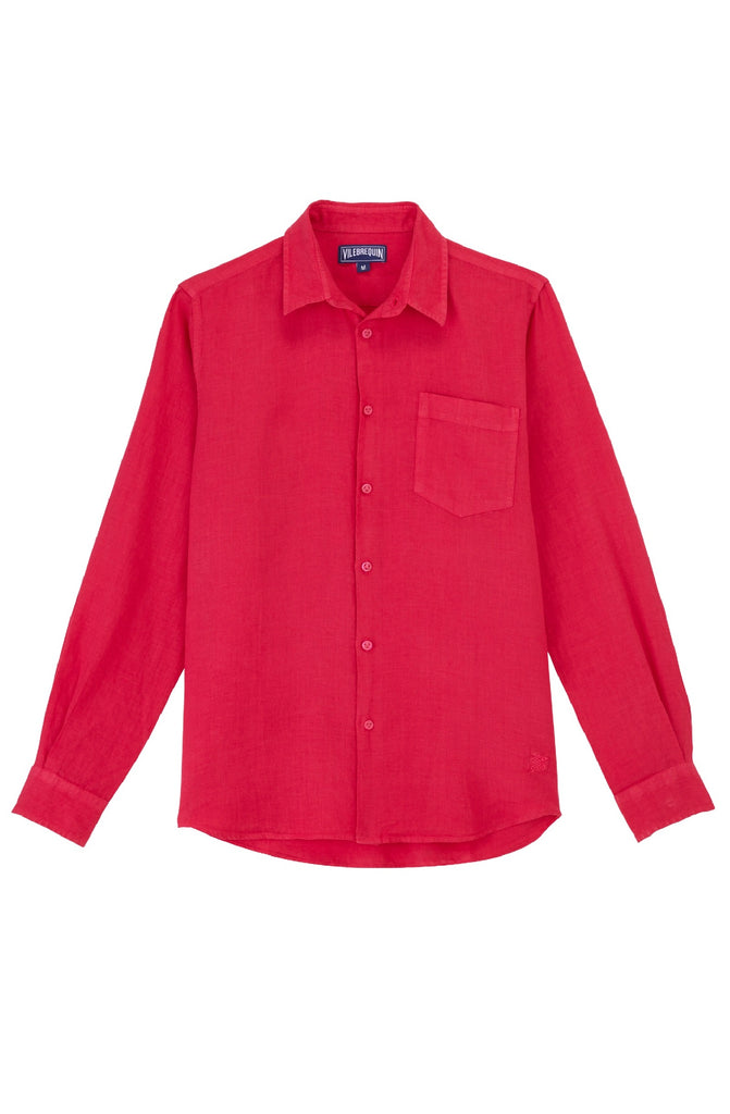 VILEBREQUIN Men Linen Shirt Solid