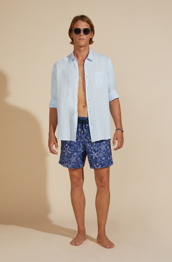 VILEBREQUIN Men Linen Shirt Solid