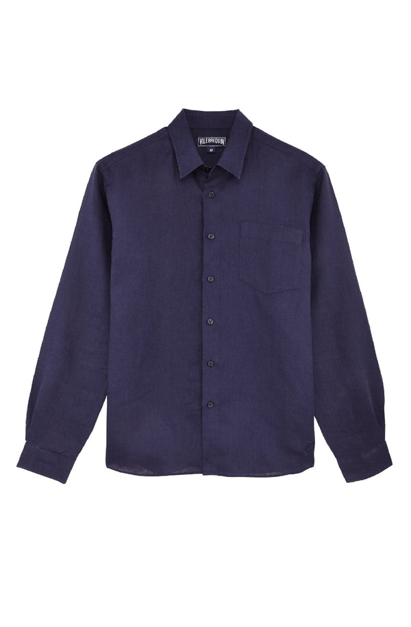 VILEBREQUIN Men Linen Shirt Solid