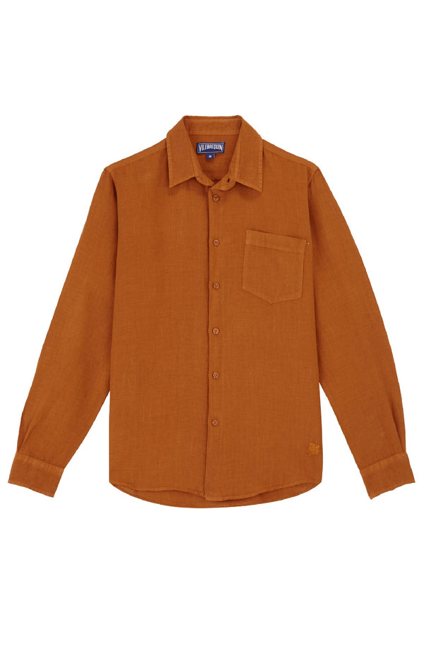 VILEBREQUIN Men Linen Shirt Solid