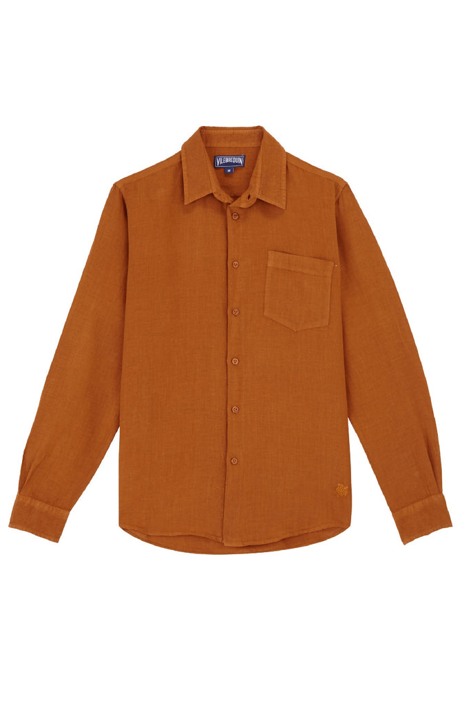 VILEBREQUIN Men Linen Shirt Solid