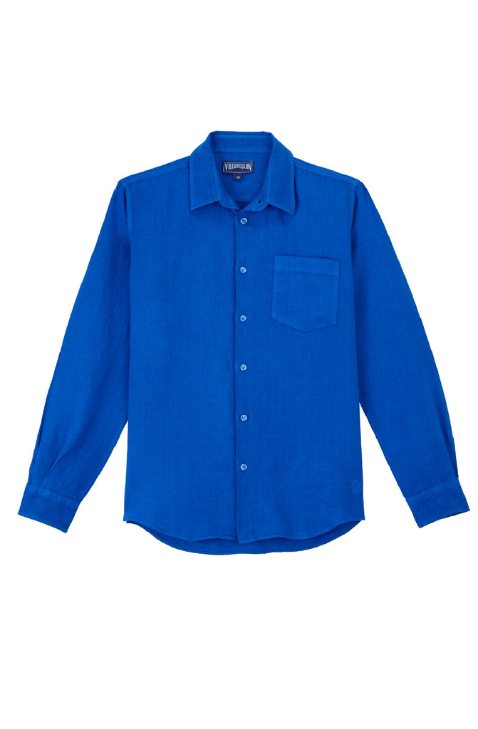 VILEBREQUIN Men Linen Shirt Solid