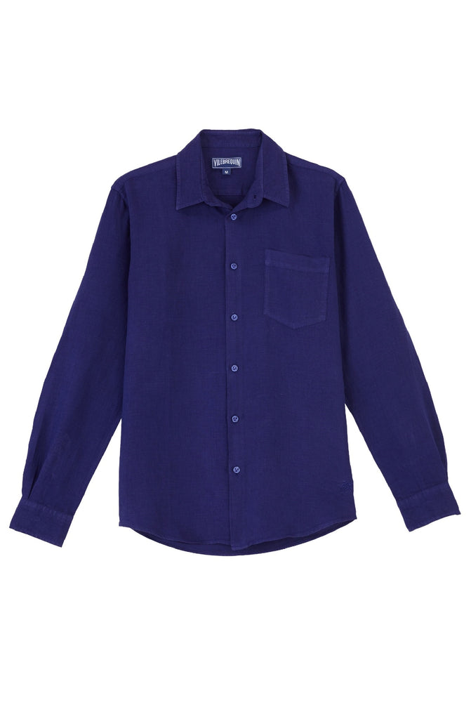 VILEBREQUIN Men Linen Shirt Solid