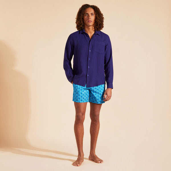 VILEBREQUIN Men Linen Shirt Solid